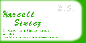 marcell simicz business card